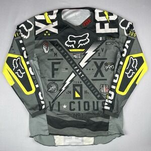 Fox Racing 180 Vicious Motocross Jersey 2016 Gray Yellow MX Dirt Bike